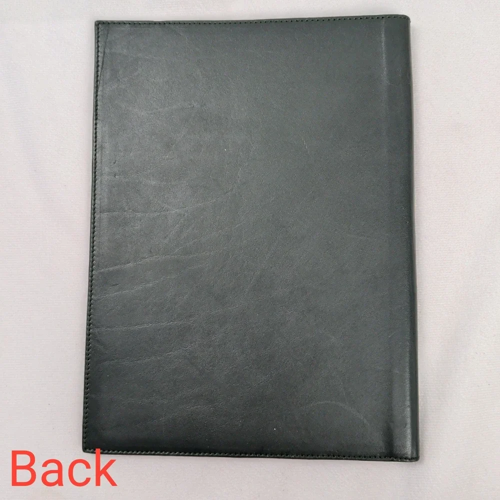 Audemars Piguet Leather Portfolio Notepad Holder Green Suede Interior Logo